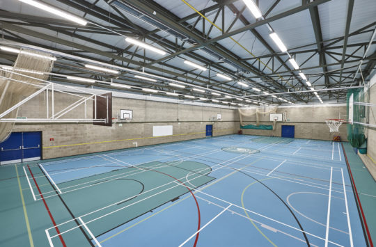 School Sports hall court pulastic floor with Logo and line markings