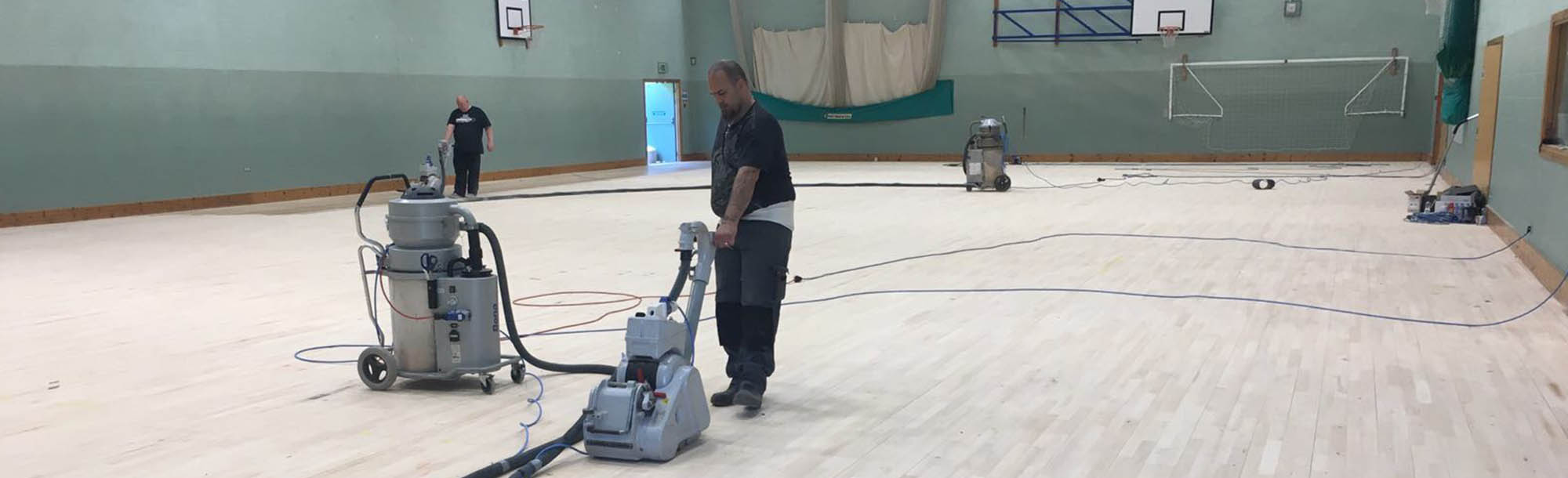 Indoor sports floor leisure centre maintenance and cleaning