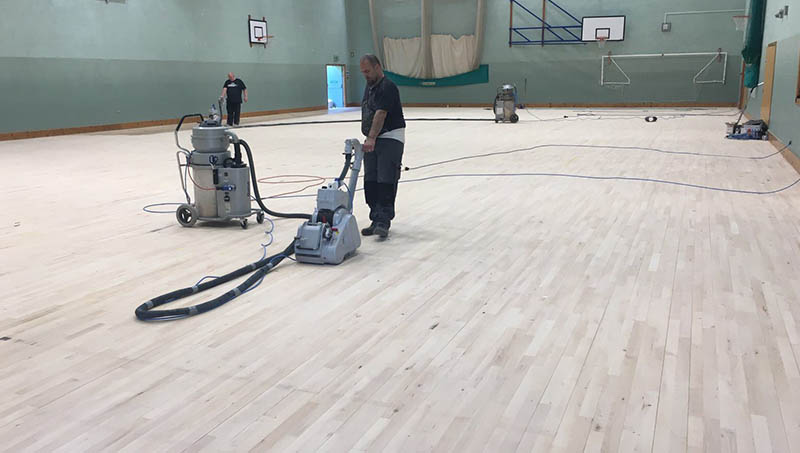 Indoor sports floor leisure centre maintenance and cleaning