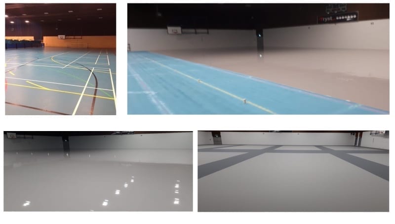 Pulastic Leisure centre sports floor Facelift by Sports Surfaces UK