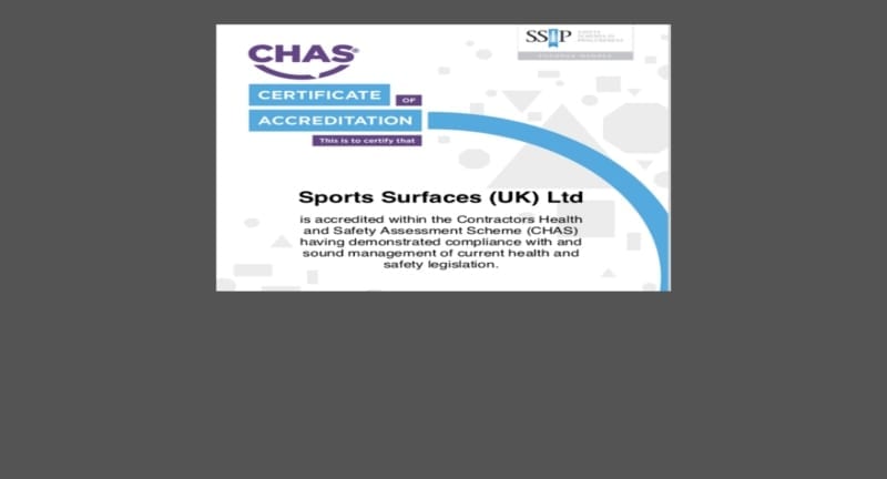 Sports surfaces UK Contractors Health and Safety Assessment Scheme