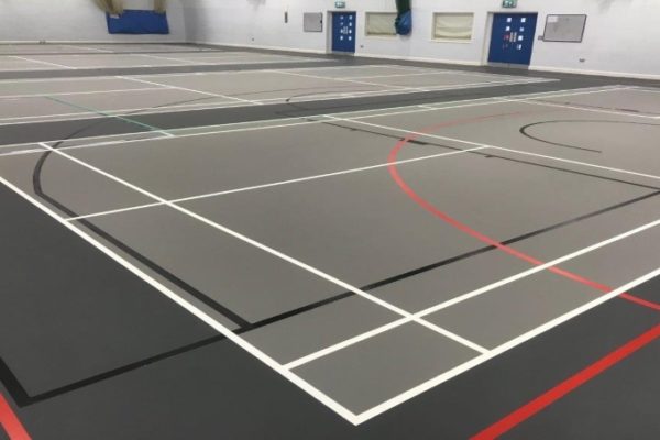 After a pulastic Facelift on multi-use Leisure centre sports floor