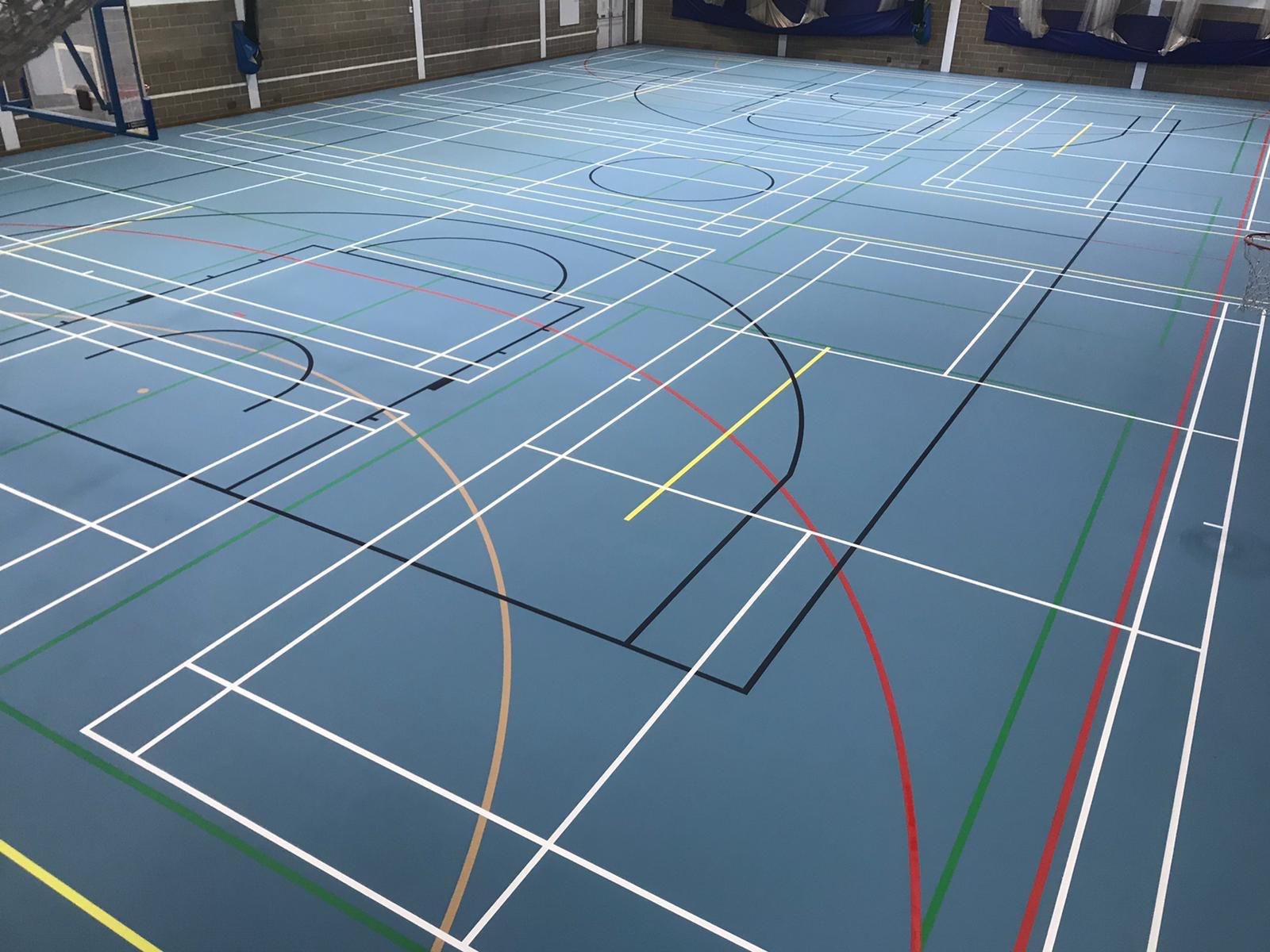 Bedfor School Multiuse Polyurethane Indoor Sports Flooring