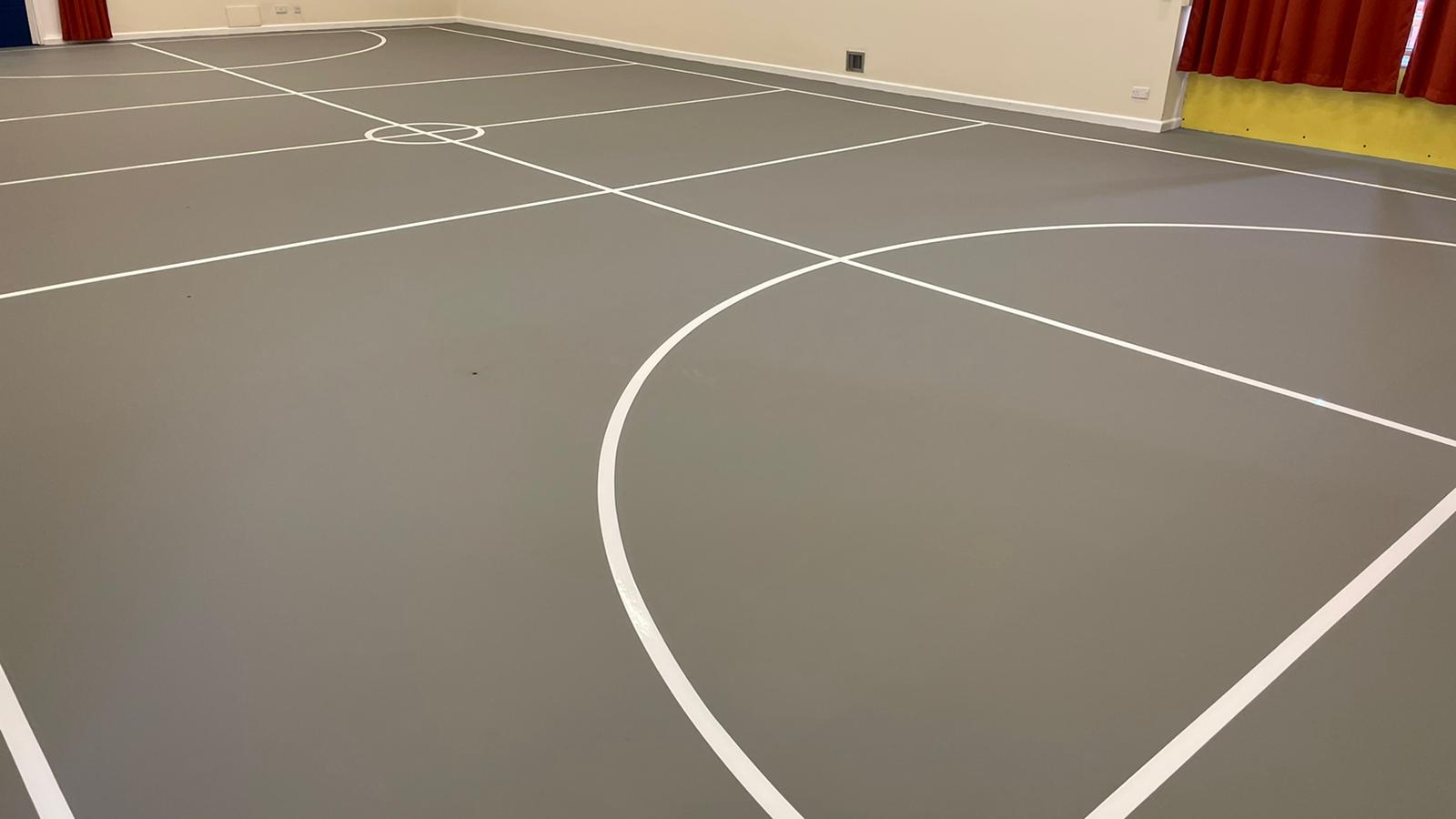 indoor sports floor installation