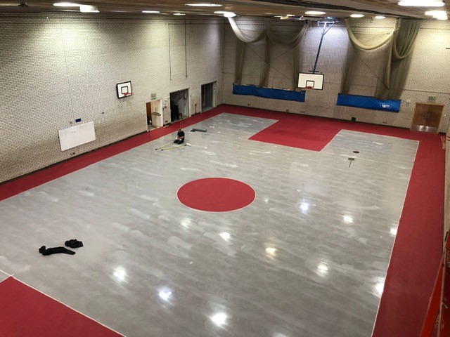 facelift of an existing SSUK Pulastic floor