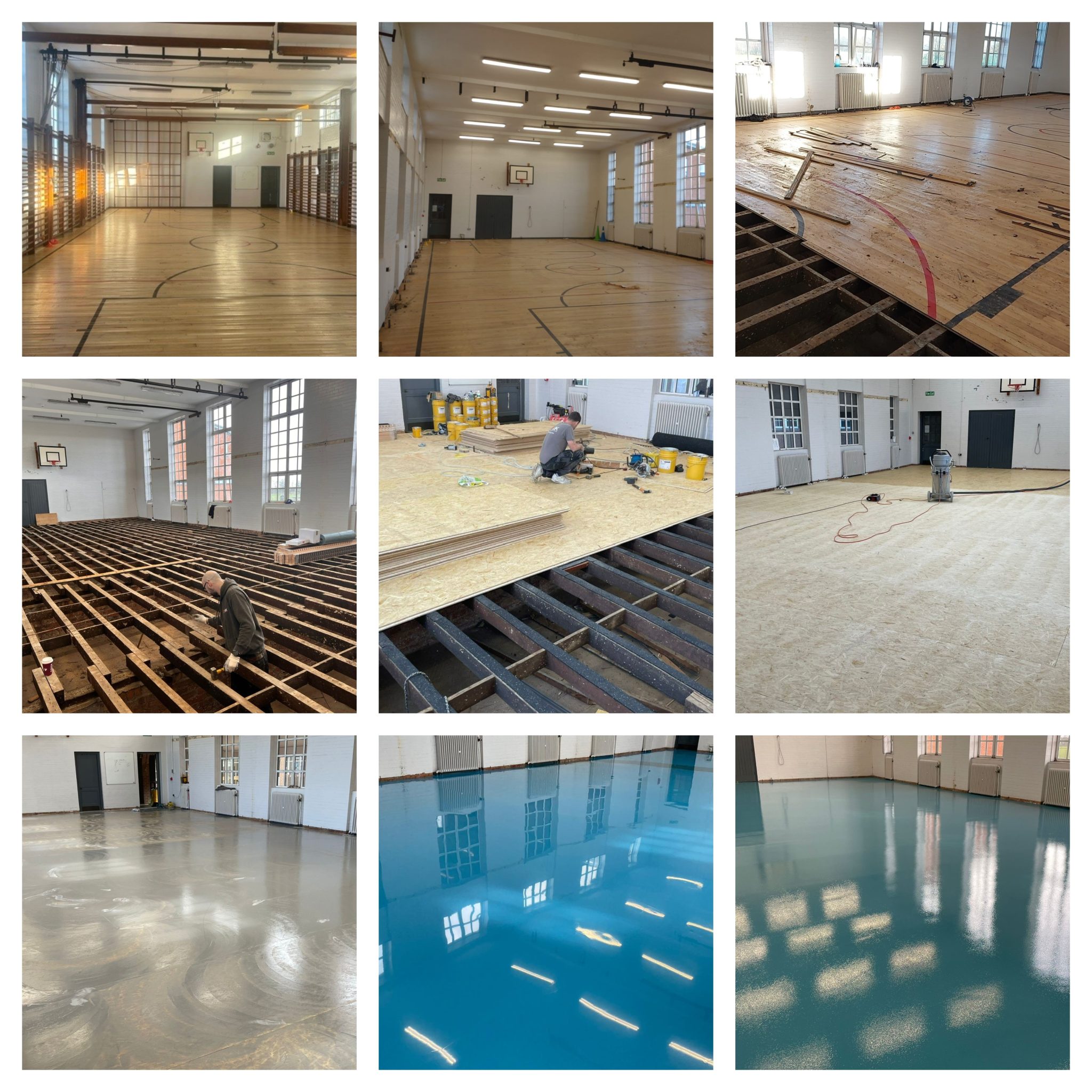 Helsby High School New Pulastic Floor