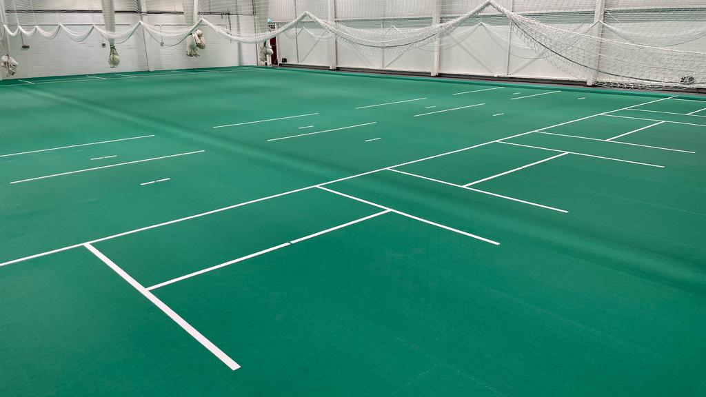 The Boundary Uni-Turf and lines complete - indoor cricket sports floor