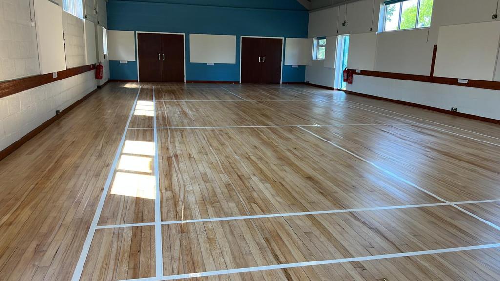 Timber indoor sports floor sand & seal service
