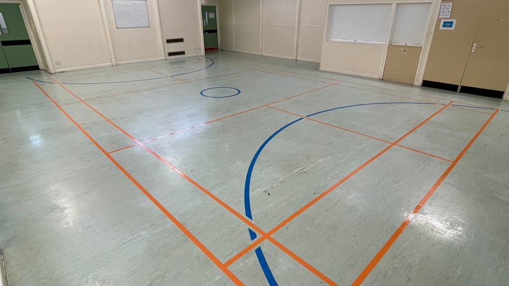 Peterhouse School indoor sports floor deep clean and new court markings