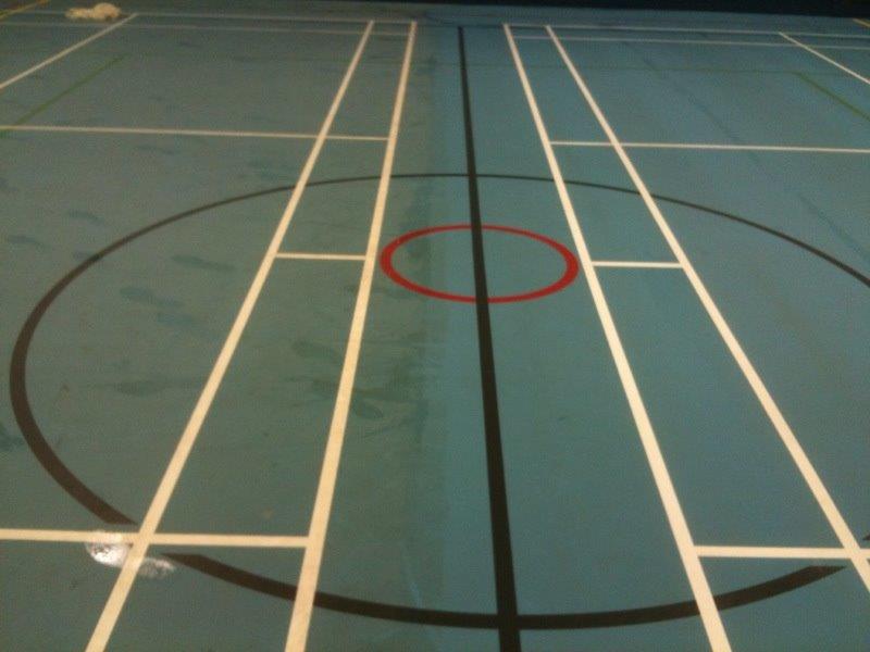 Mechanical deep clean and repair - indoor sports floor