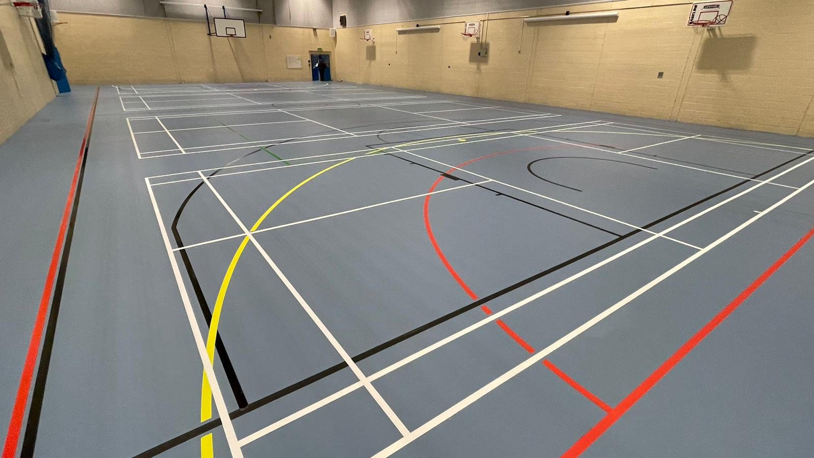 Our latest Pigeon Blue Pulastic Surface at a high school for girls in Surrey