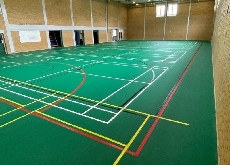 King Edward VI High School for Girls NEW Uni-Turf Indoor Sports Floor.
