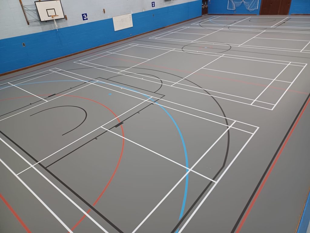 Uckfield new SSUK Pulastic multifunctional indoor sports floor