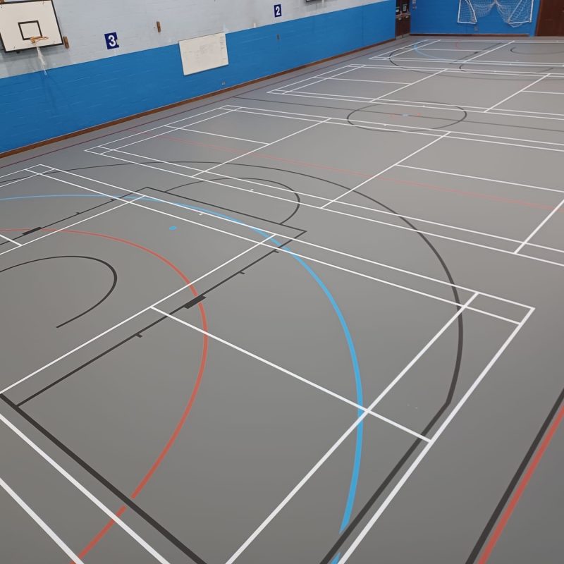 Uckfield new SSUK Pulastic multifunctional indoor sports floor