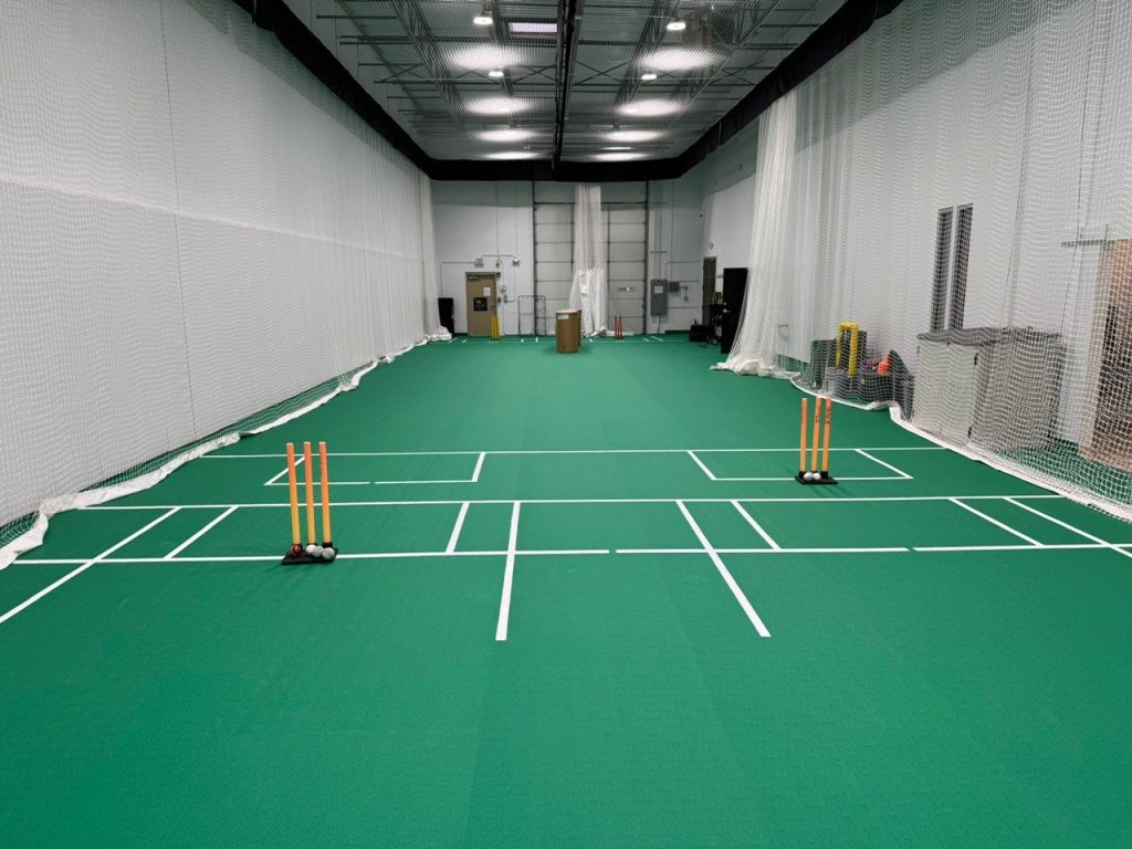 Chicago Uni-Turf with lines set up with stumps